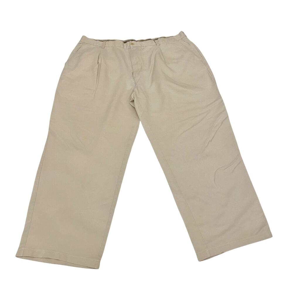 Men's Tommy Bahama Size 42x27 100% Silk Pants Tan Beige Relaxed Leg Coastal